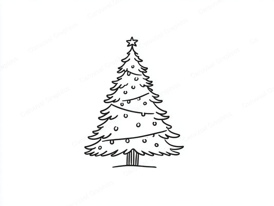 Christmas Tree Vector Graphic preview