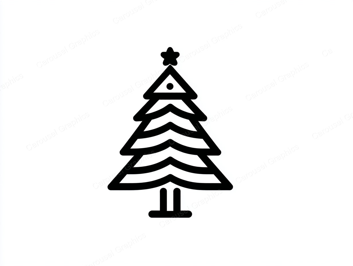 Christmas Tree Vector Graphic preview