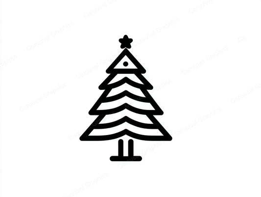 Christmas Tree Vector Graphic preview
