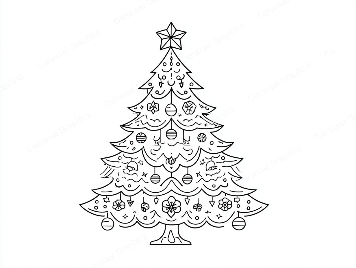 Christmas Tree Vector Graphic preview