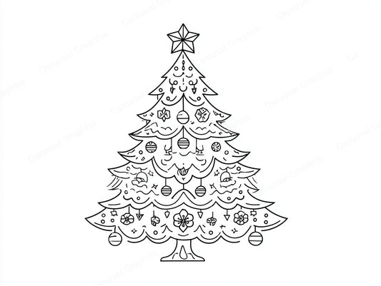 Christmas Tree Vector Graphic preview