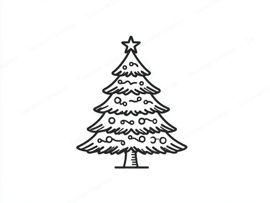 Christmas Tree Vector Graphic preview