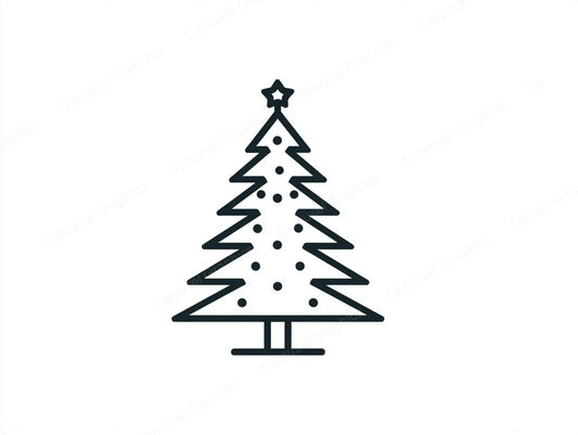 Christmas Tree Vector Graphic preview