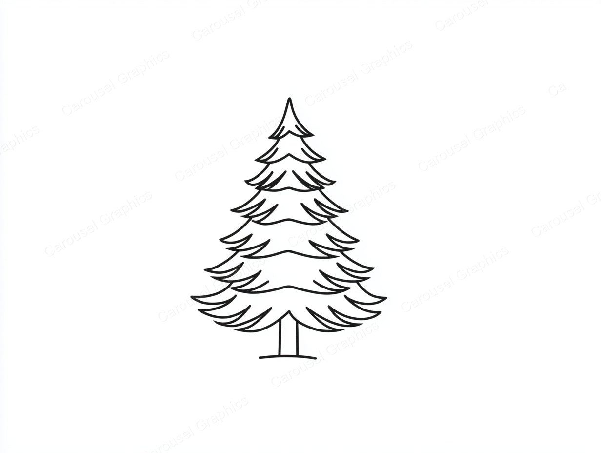 Christmas Tree Vector Graphic preview