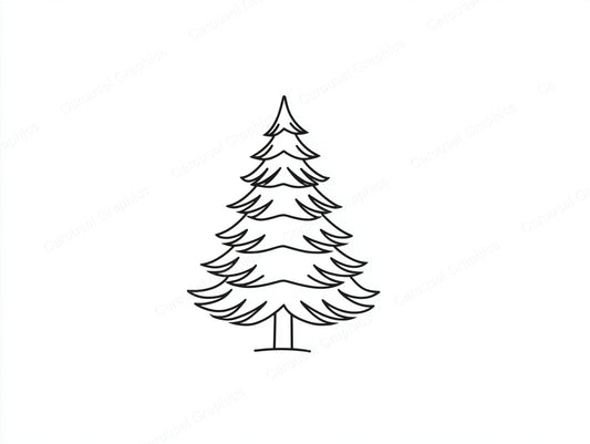 Christmas Tree Vector Graphic preview
