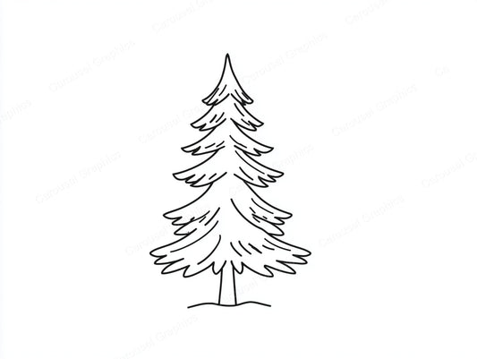 Christmas Tree Vector Graphic preview