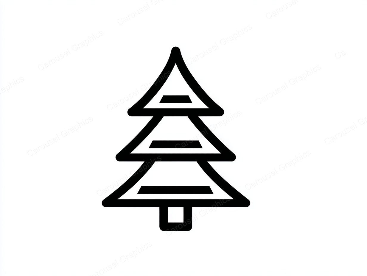 Christmas Tree Vector Graphic preview