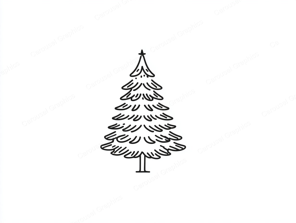 Christmas Tree Vector Graphic preview