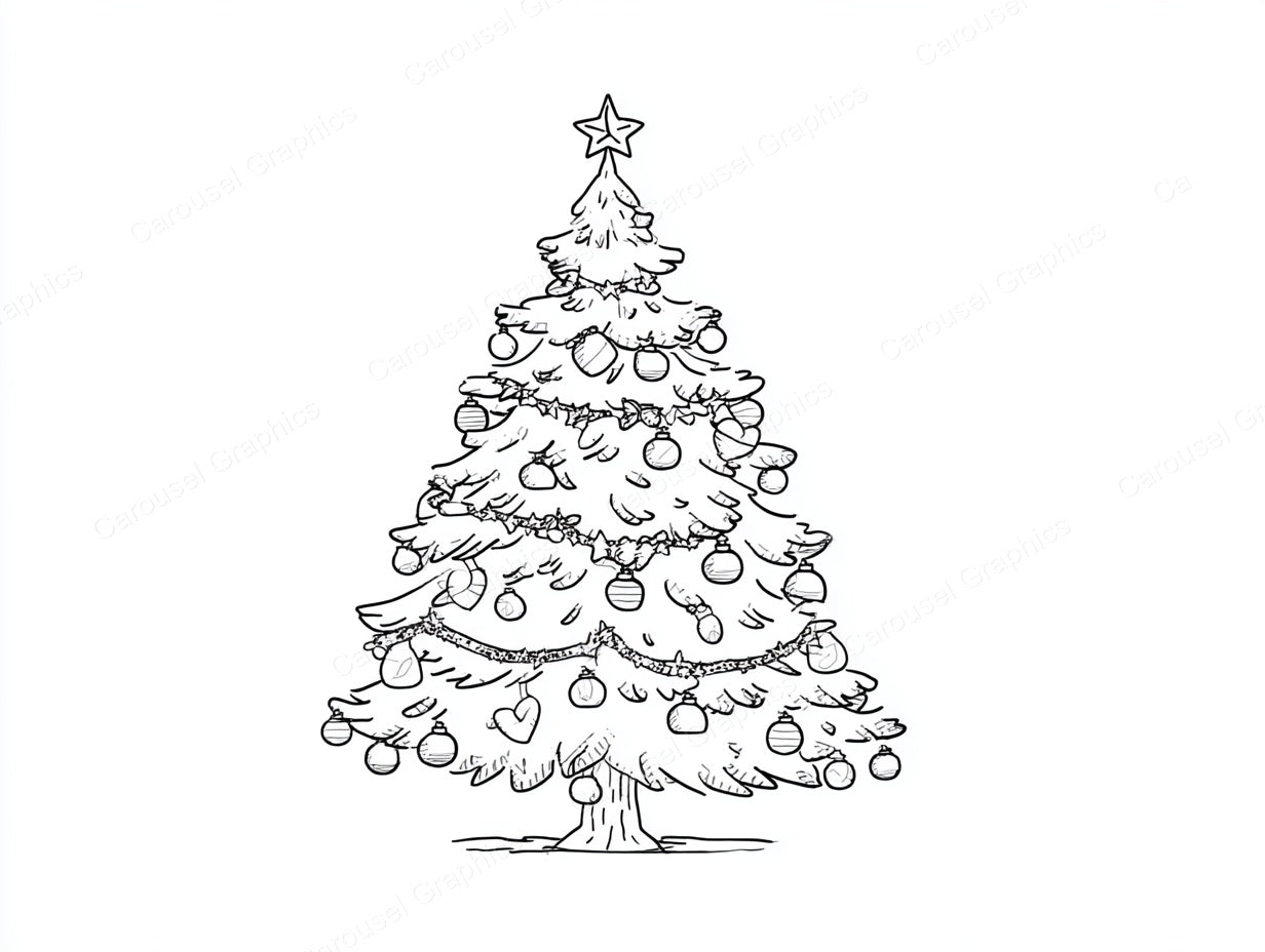 Christmas Tree Vector Graphic preview