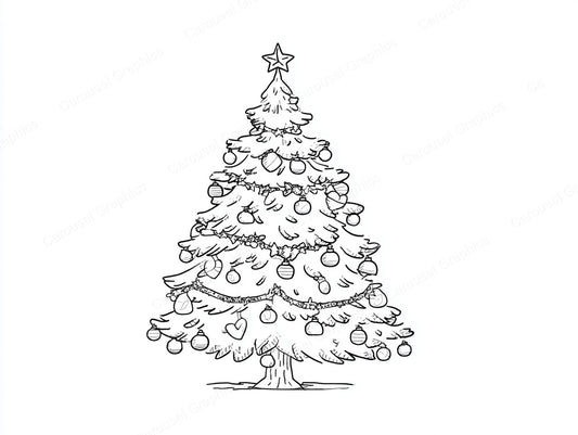 Christmas Tree Vector Graphic preview