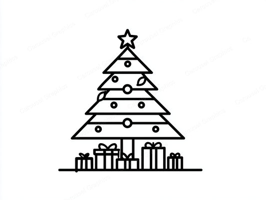 Christmas Tree Vector Graphic preview