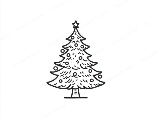 Christmas Tree Vector Graphic preview