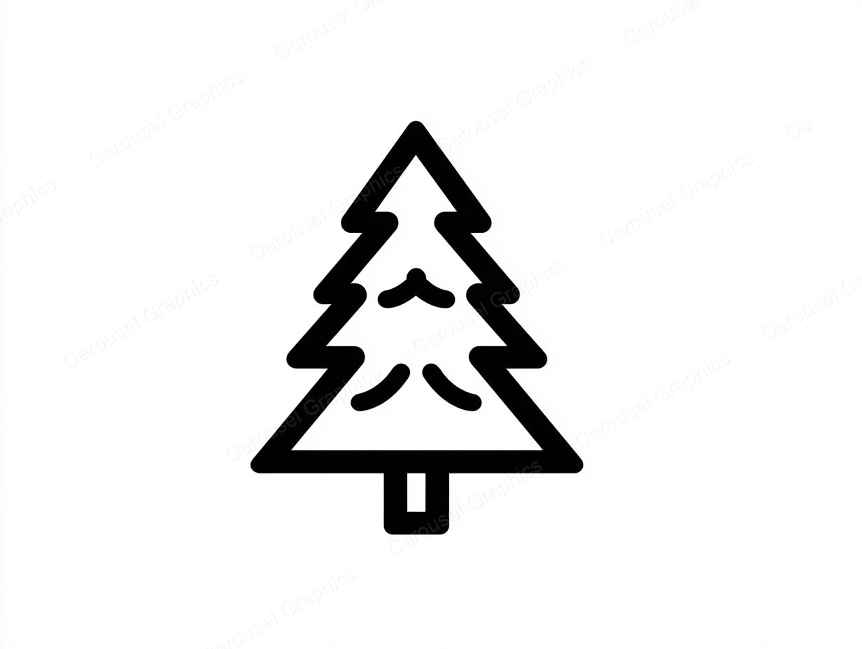 Christmas Tree Vector Graphic preview