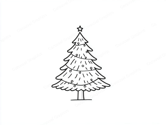 Christmas Tree Vector Graphic preview