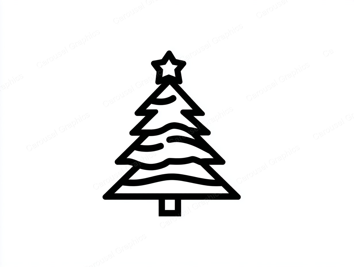 Christmas Tree Vector Graphic preview