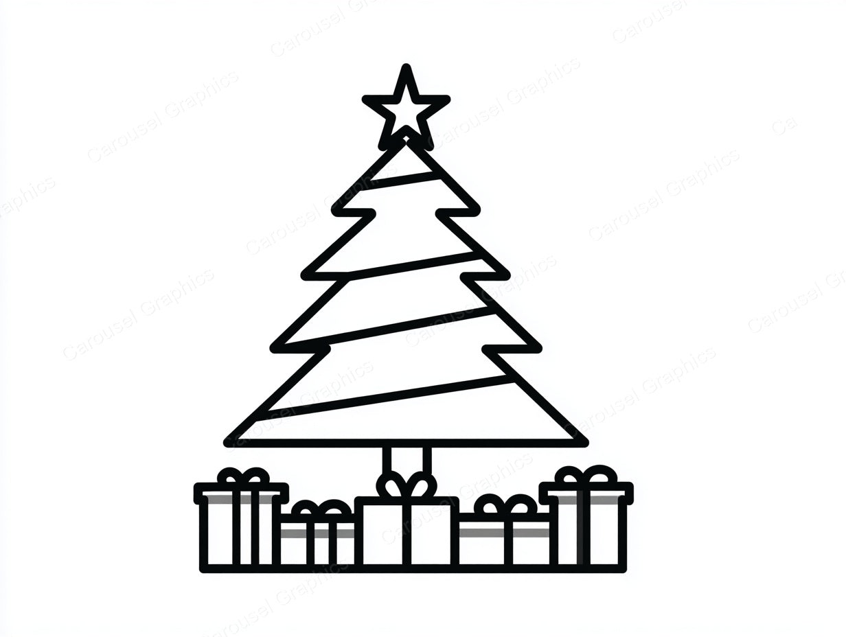 Christmas Tree Vector Graphic preview