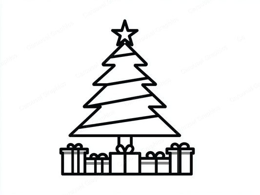 Christmas Tree Vector Graphic preview