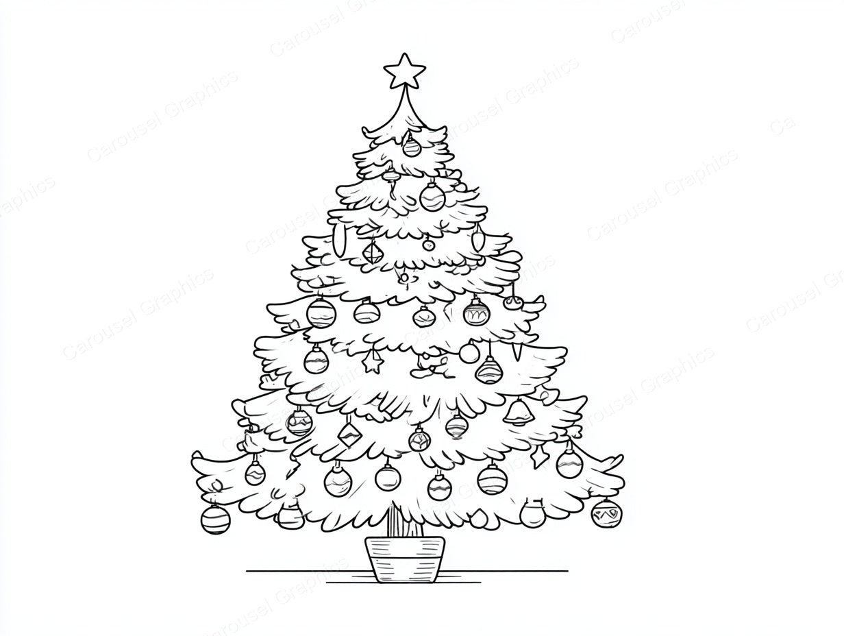 Christmas Tree Vector Graphic preview