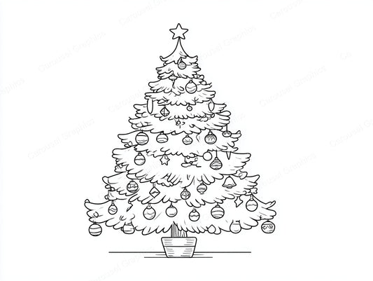 Christmas Tree Vector Graphic preview