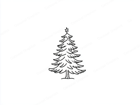 Christmas Tree Vector Graphic preview
