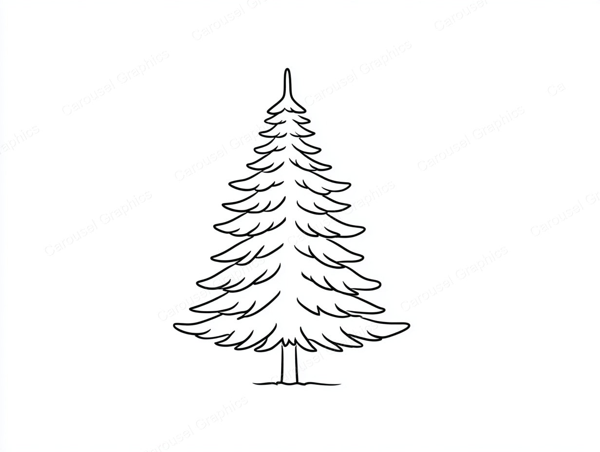 Christmas Tree Vector Graphic preview
