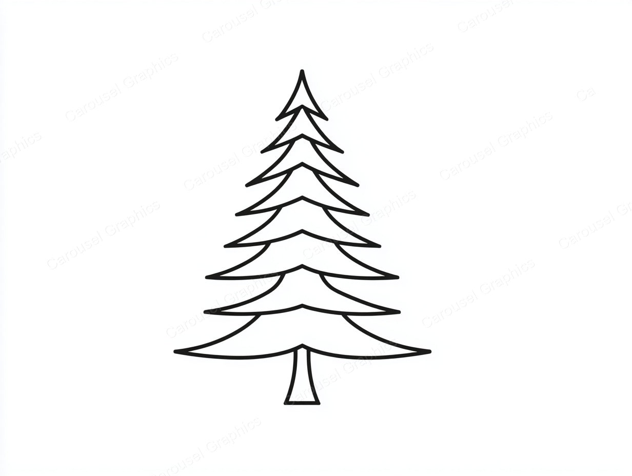 Christmas Tree Vector Graphic preview