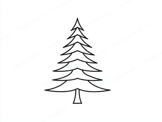 Christmas Tree Vector Graphic preview