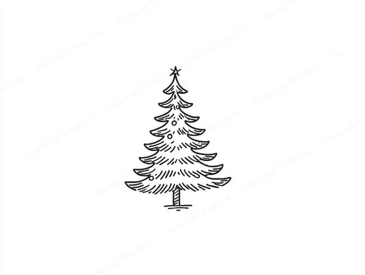 Christmas Tree Vector Graphic preview