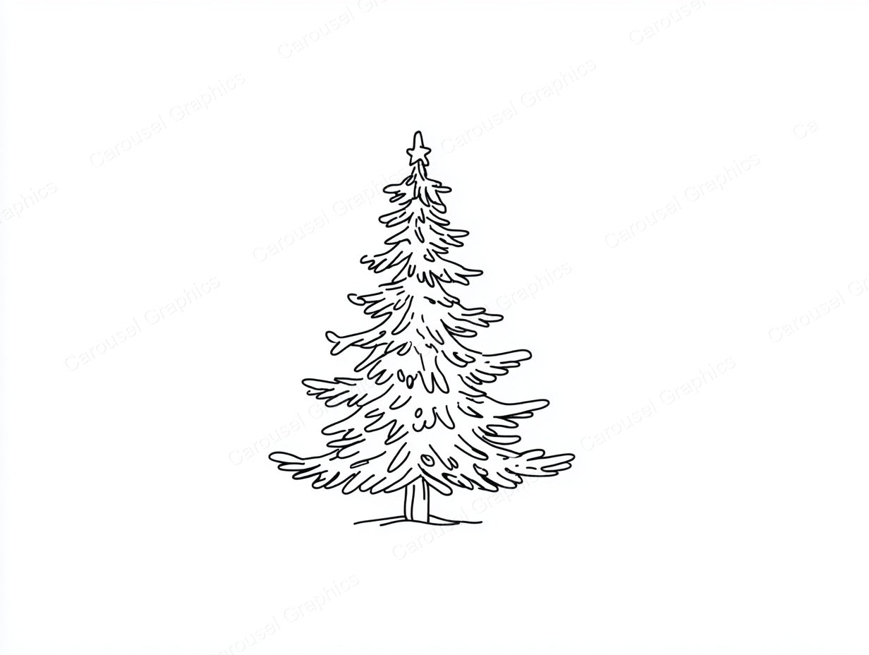 Christmas Tree Vector Graphic preview