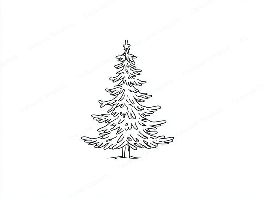 Christmas Tree Vector Graphic preview