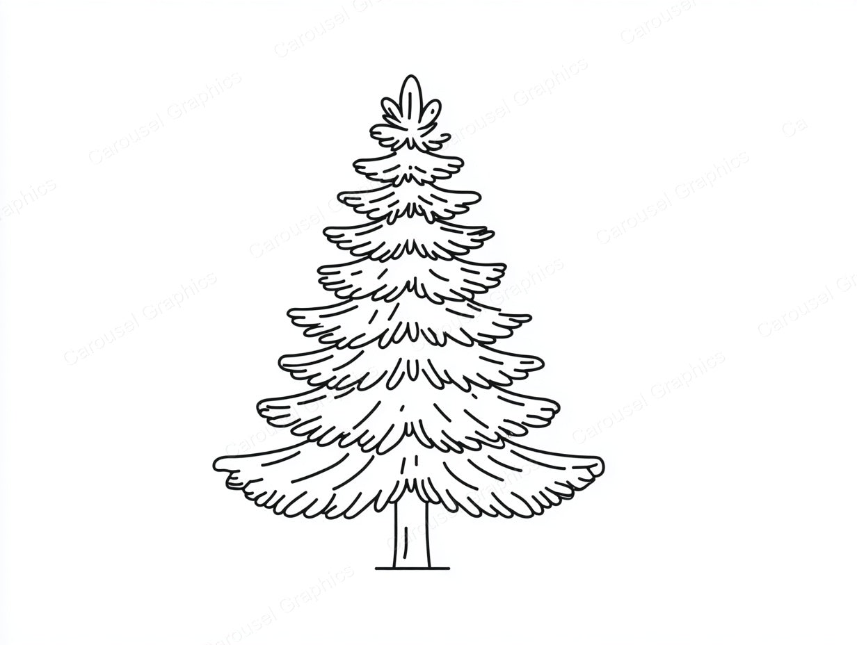 Christmas Tree Vector Graphic preview