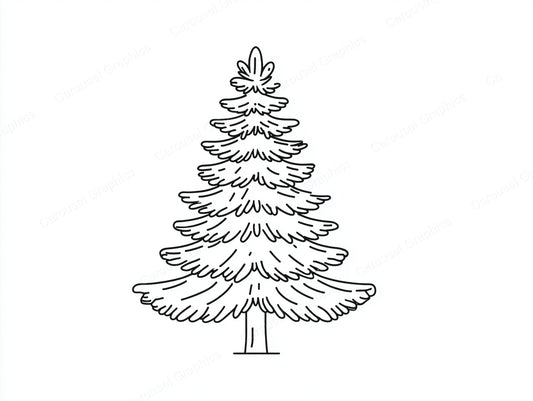 Christmas Tree Vector Graphic preview