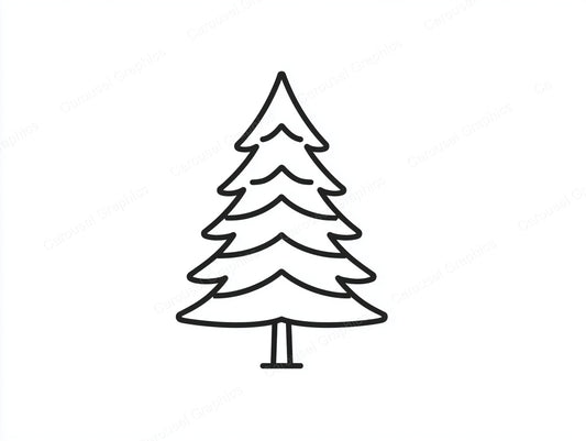 Christmas Tree Vector Graphic preview