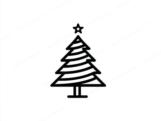 Christmas Tree Vector Graphic preview