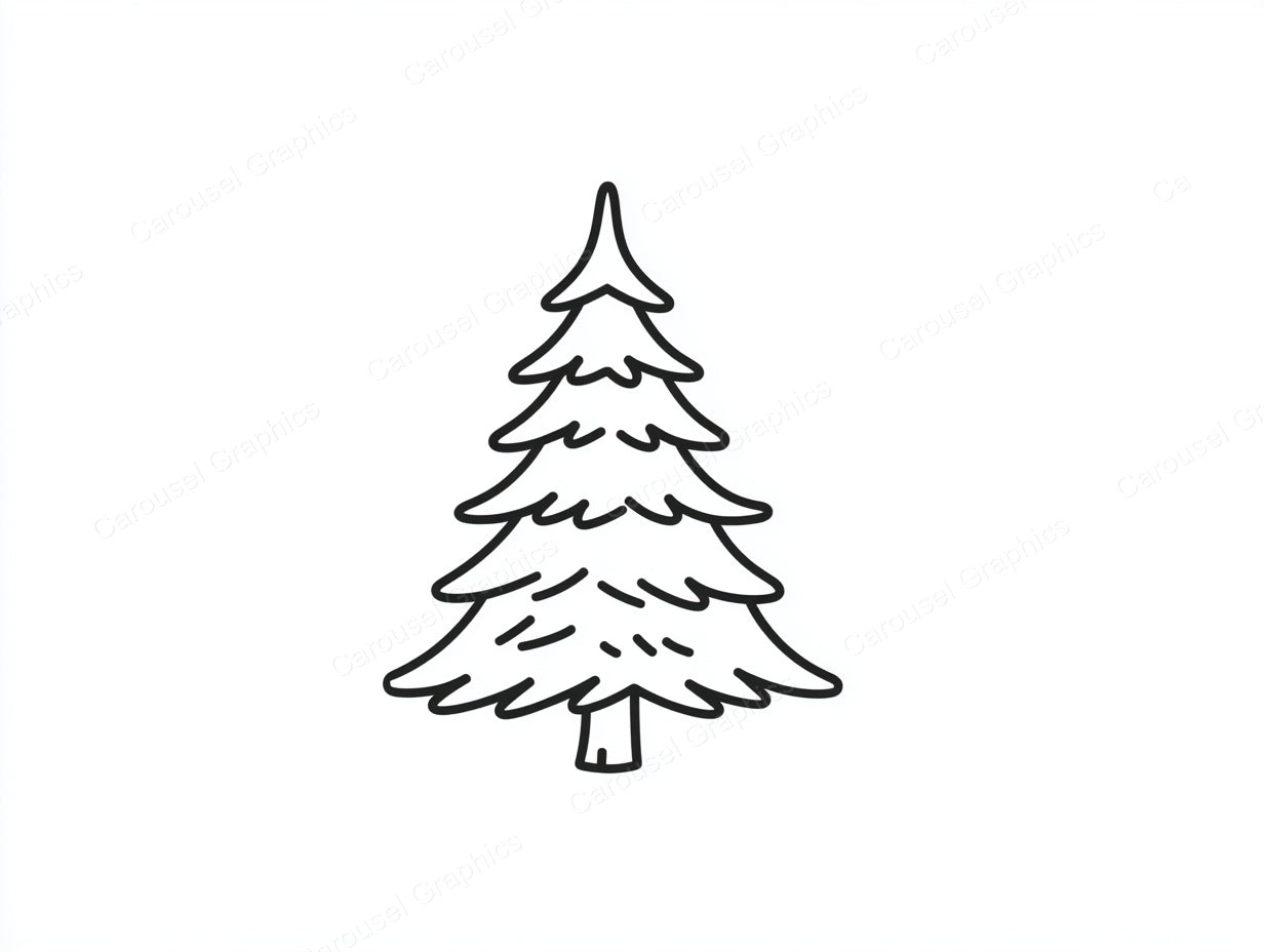 Christmas Tree Vector Graphic preview