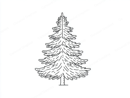 Christmas Tree Vector Graphic preview
