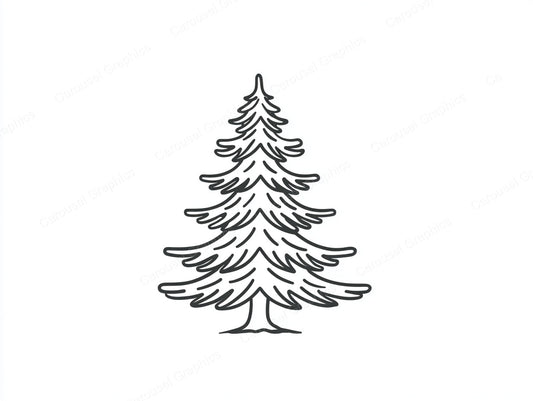 Christmas Tree Vector Graphic preview