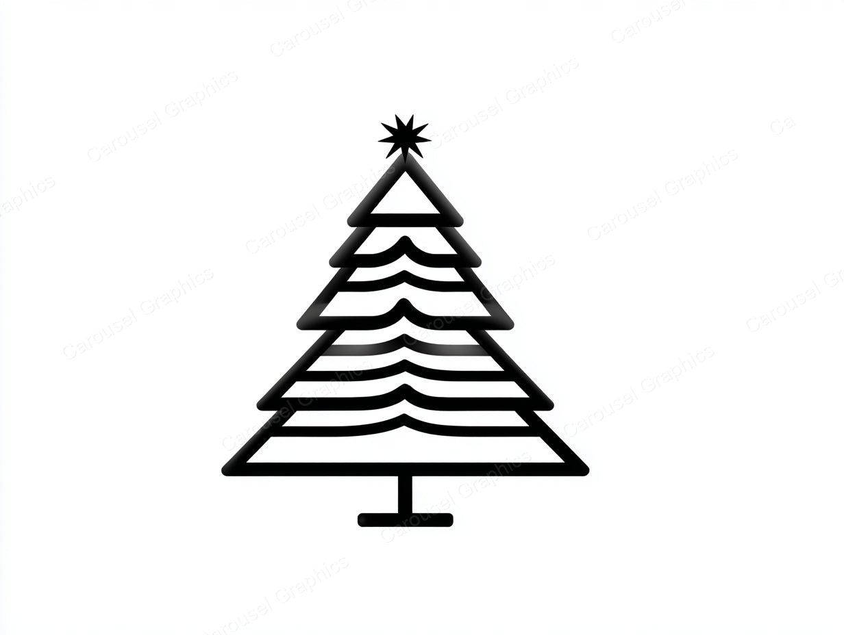 Christmas Tree Vector Graphic preview