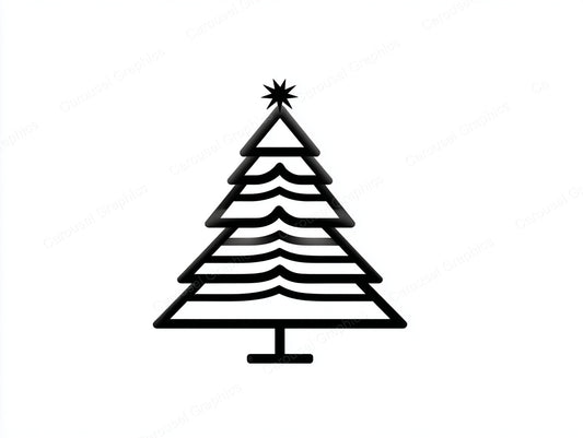 Christmas Tree Vector Graphic preview