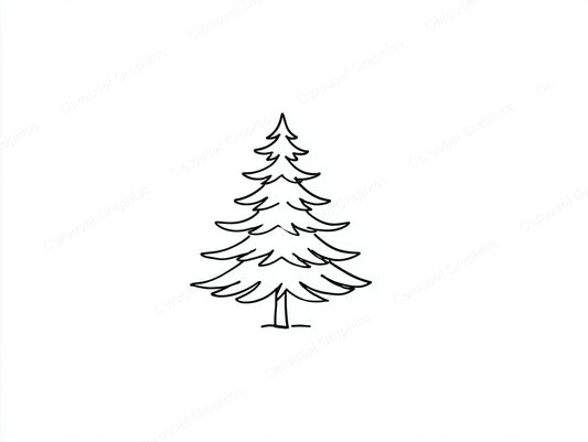 Christmas Tree Vector Graphic preview