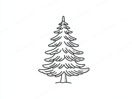 Christmas Tree Vector Graphic preview