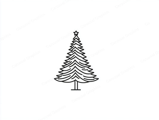 Christmas Tree Vector Graphic preview