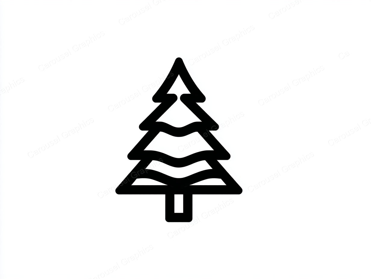 Christmas Tree Vector Graphic preview