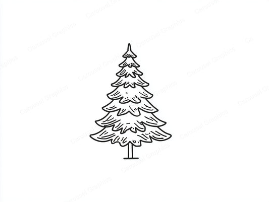 Christmas Tree Vector Graphic preview