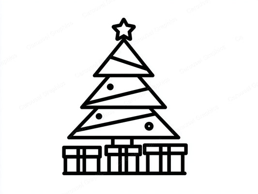 Christmas Tree Vector Graphic preview