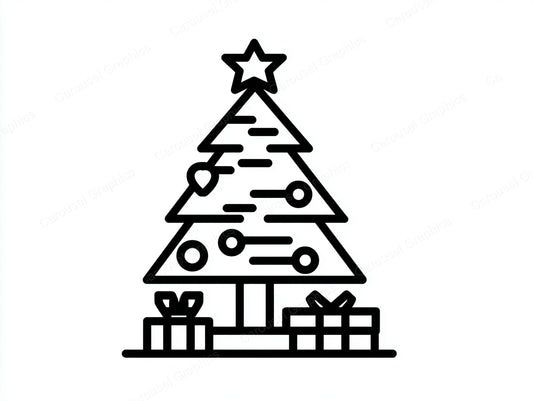 Christmas Tree Vector Graphic preview