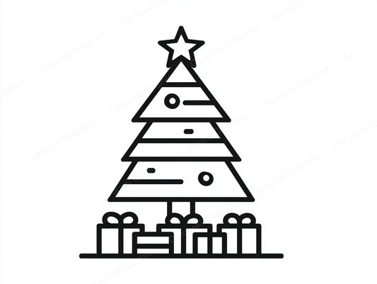 Christmas Tree Vector Graphic preview