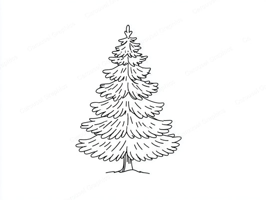 Christmas Tree Vector Graphic preview