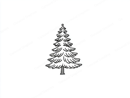 Christmas Tree Vector Graphic preview