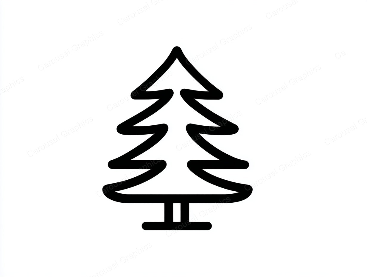 Christmas Tree Vector Graphic preview
